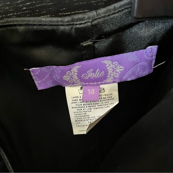 Black/Silver Strapless Party Dress - Picture 4 of 5